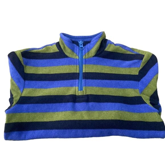 Hanna Andersson Stripe Pullover Fleece Sweater Sz 8 - Picture 1 of 8